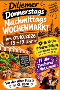 Kleine Geschenke und große Magie morgen auf dem Diljemer Wochenmarkt