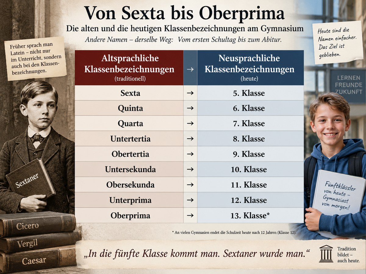 Warum die Fünftklässler früher Sextaner waren