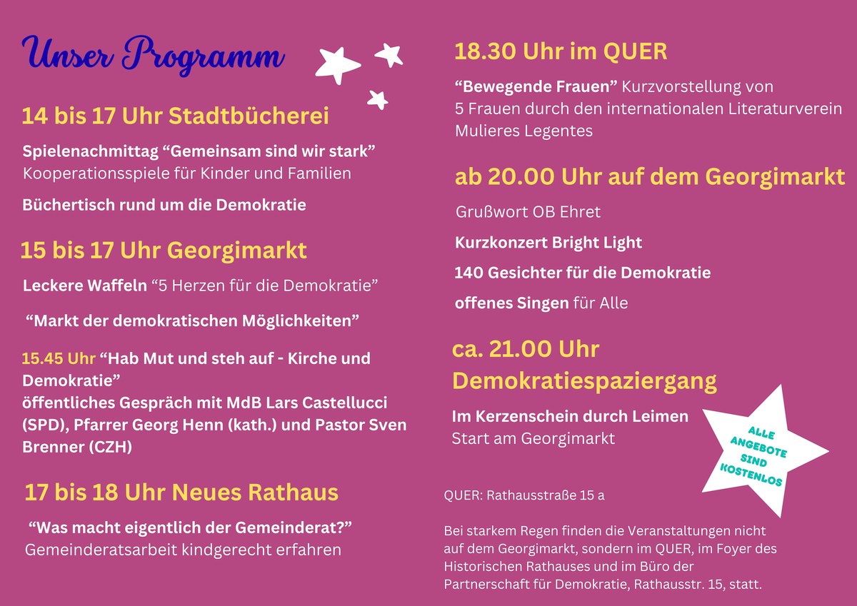 Lange Nacht der Demokratie am Vorabend des 3. Oktober