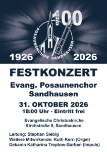 100 Jahre Posaunenchor Sandhausen: Festkonzert in der Christuskirche