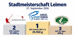 Angel-Stadtmeisterschaft: Drei Vereine – Drei Angelseen – Ein Meister
