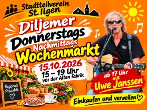 Uwe Janssen spielt morgen auf dem Diljemer Wochenmarkt – Kalender 2027 erstmals im Verkauf